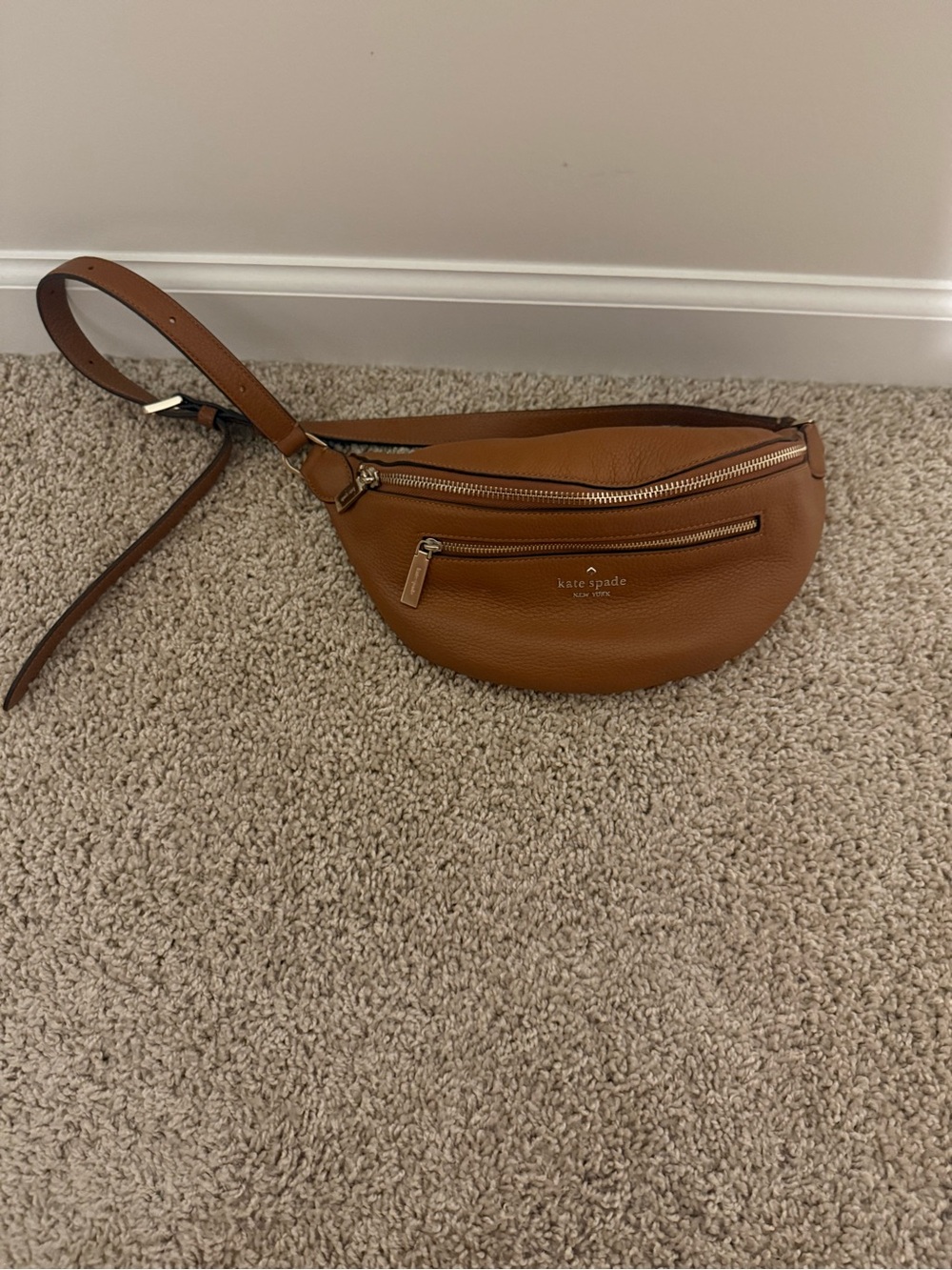 Kate Spade Brown Leather Crossbody Belt Bag
